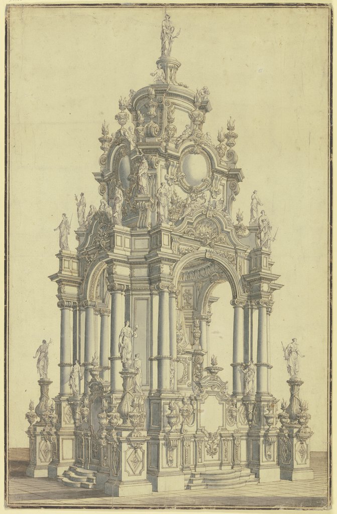 Entwurf für einen Altar, Alessandro Bibiena