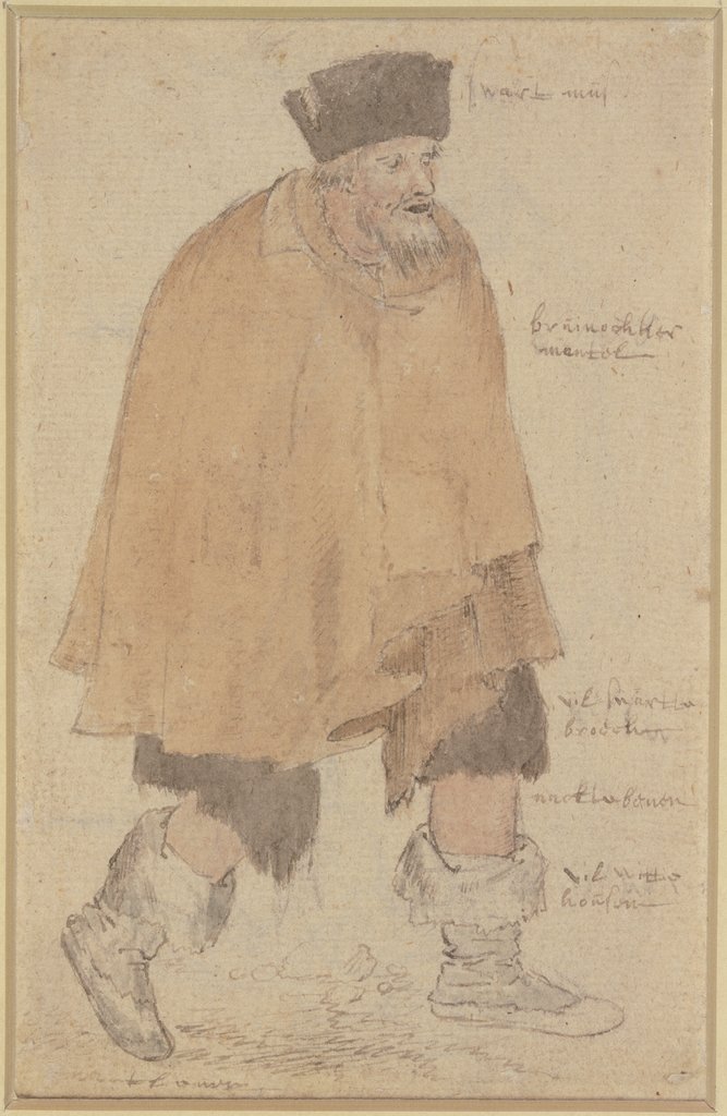 Man in a Ragged Cloak Walking to the Right, Roelant Savery