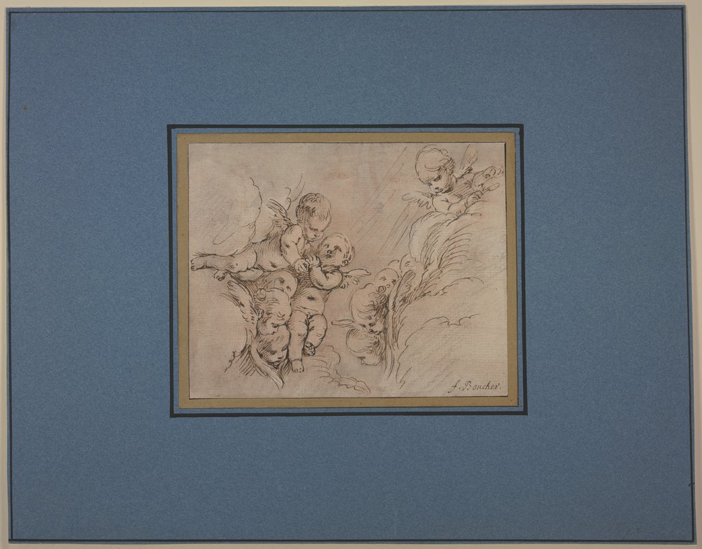 Engel in Wolken, François Boucher