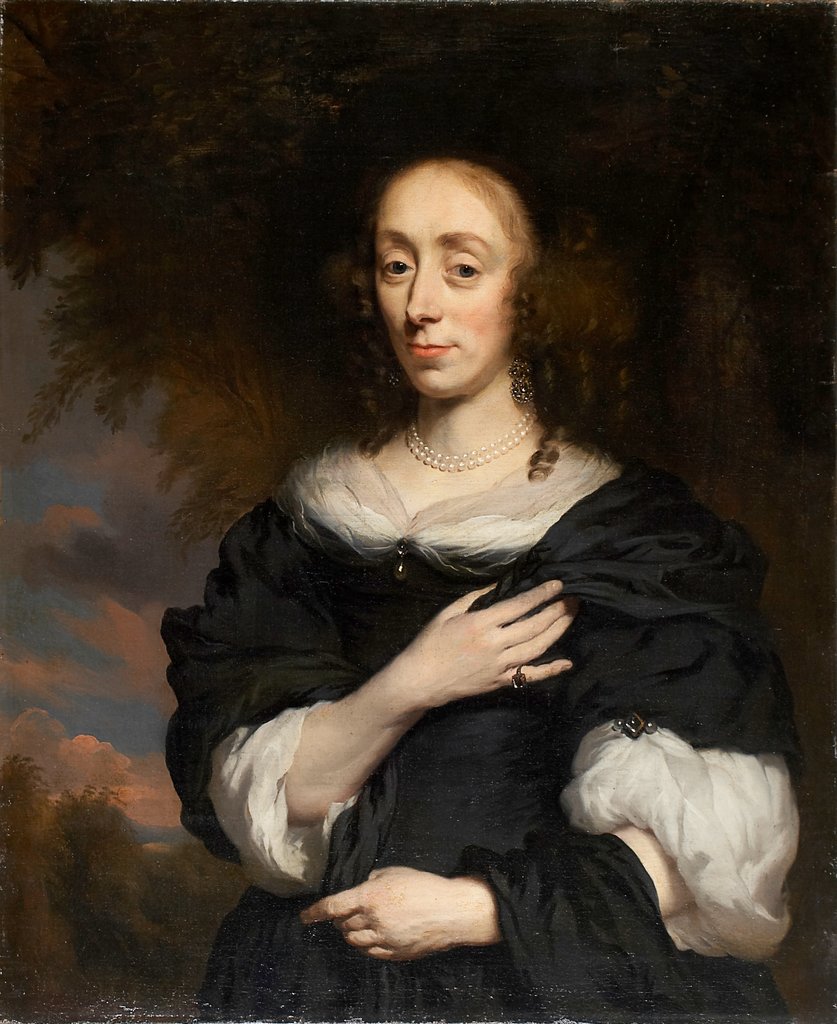 Bildnis einer Dame in einem schwarzen Kleid, Nicolaes Maes