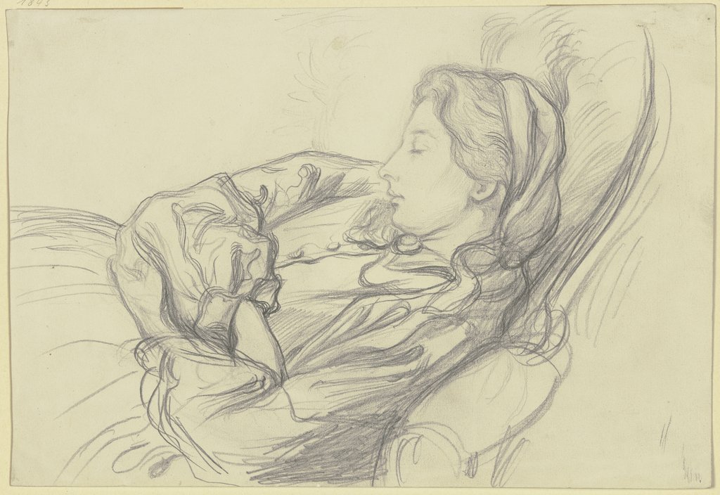 Ida Scholderer, sleeping, Victor Müller