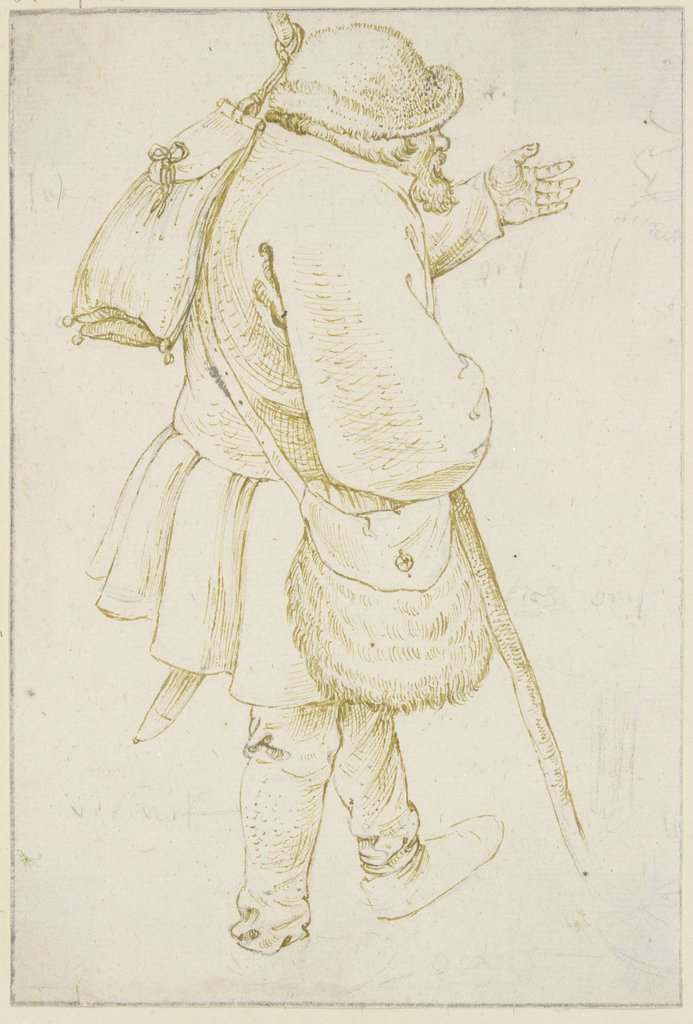 Walking Man with Knapsack, Roelant Savery