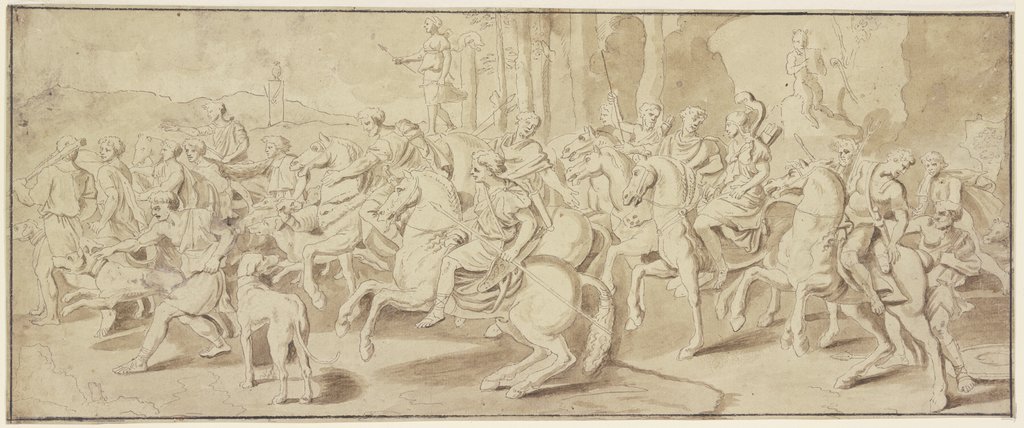 Jagd von Meleager und Atalante, François Chauveau;   ?, nach Nicolas Poussin