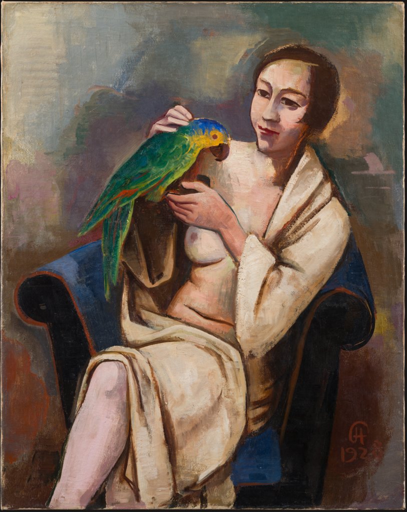 Woman with Parrot, Karl Hofer