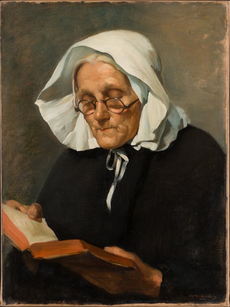 Old Woman Reading, Ottilie W. Roederstein