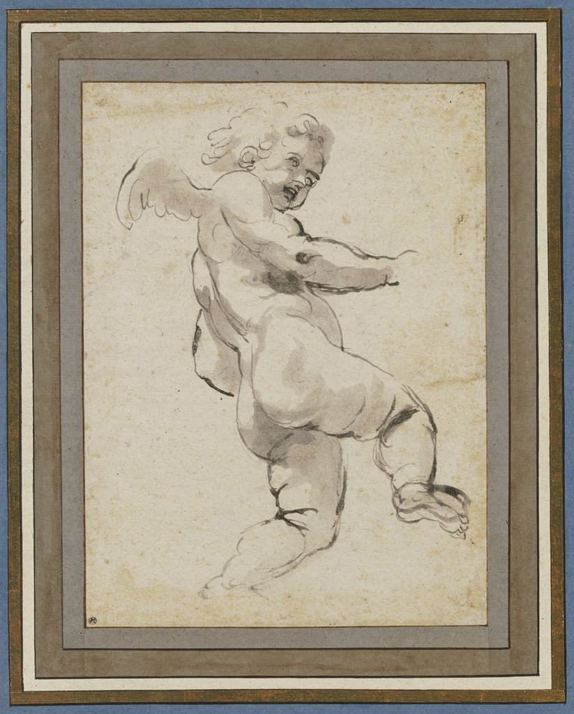 Schwebende Amorette nach rechts, Annibale Carracci