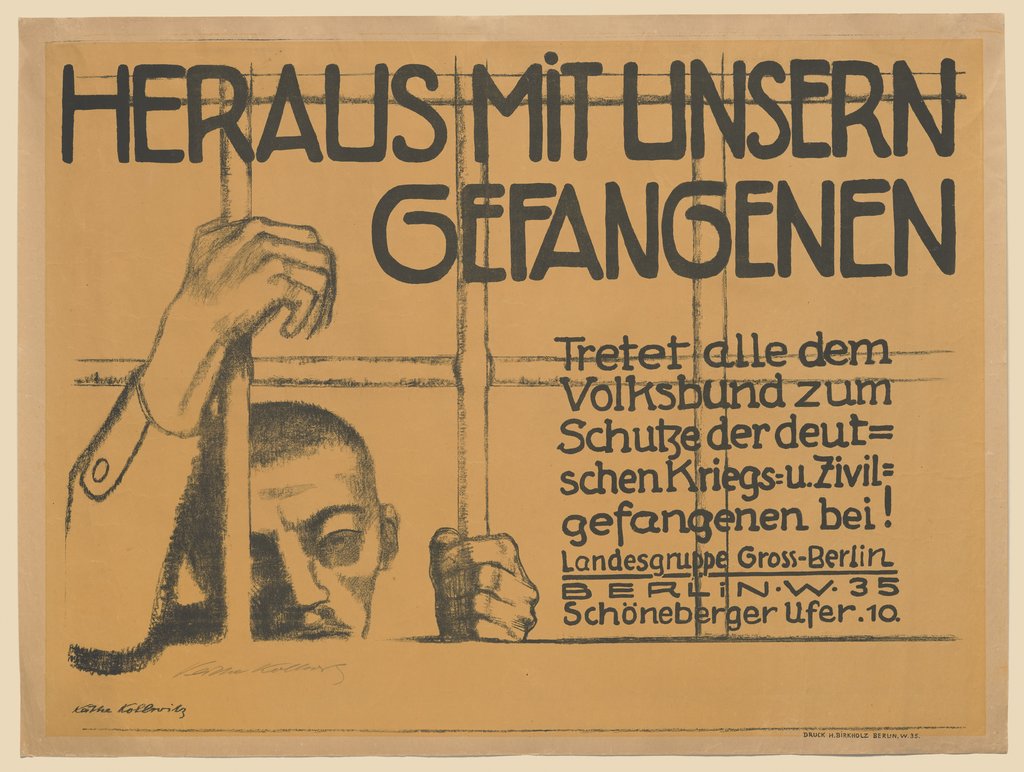 Heraus mit unsern Gefangenen, Käthe Kollwitz