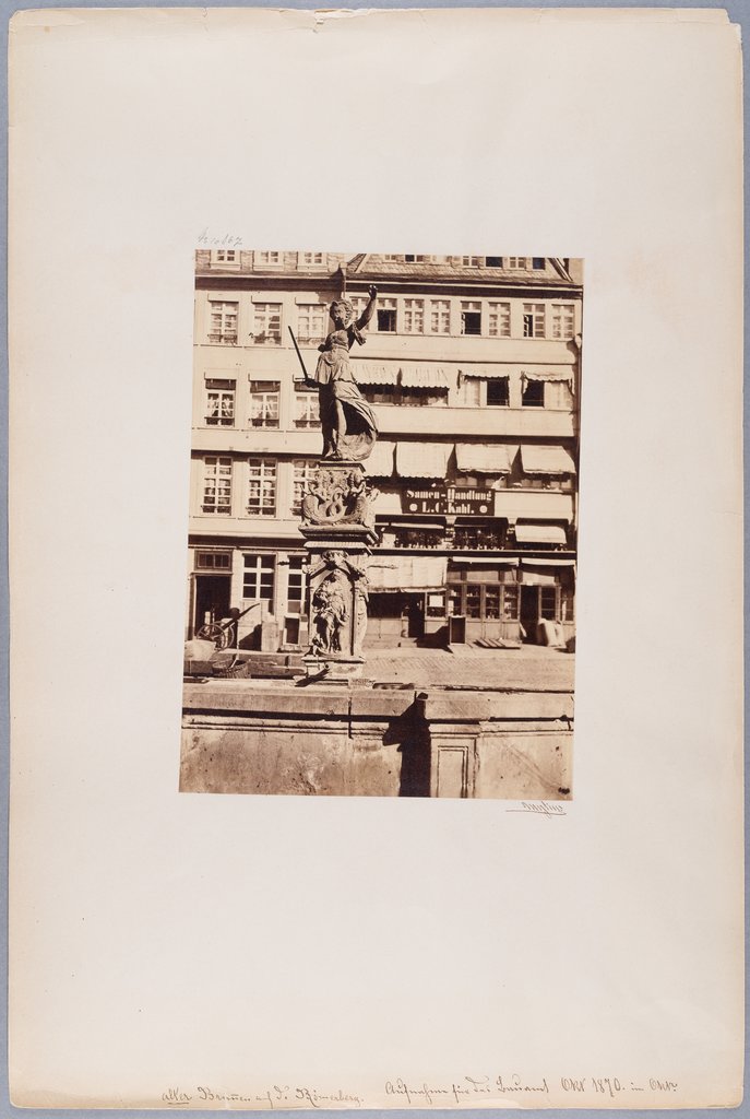 Frankfurt am Main: Fountain of Justice on Römerberg square, Carl Friedrich Mylius