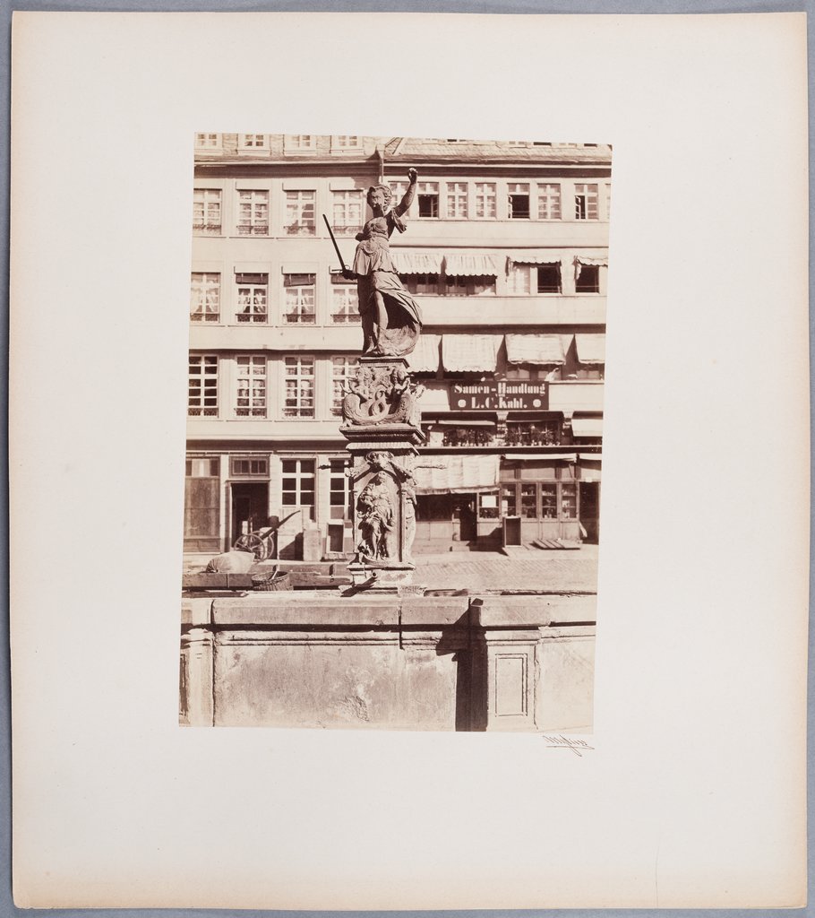 Frankfurt am Main: Fountain of Justice on Römerberg square, Carl Friedrich Mylius