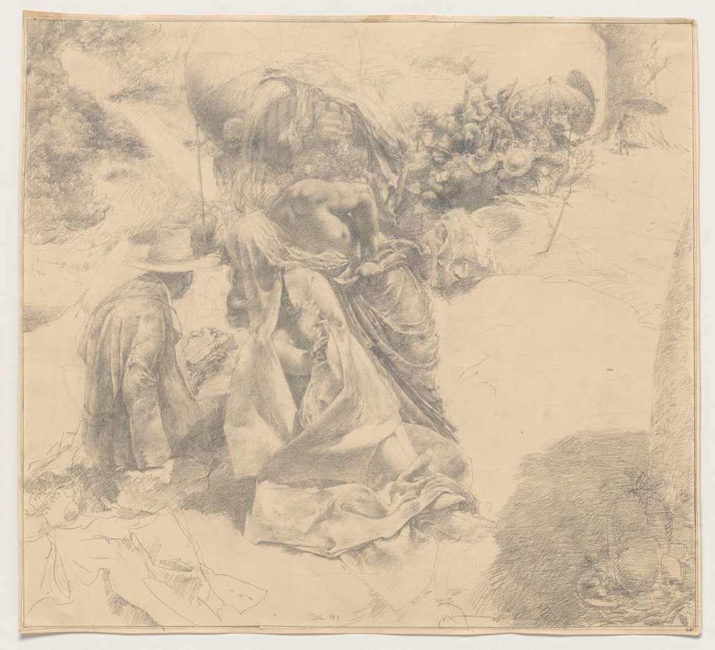 On the Beach near Suchumi, Werner Tübke