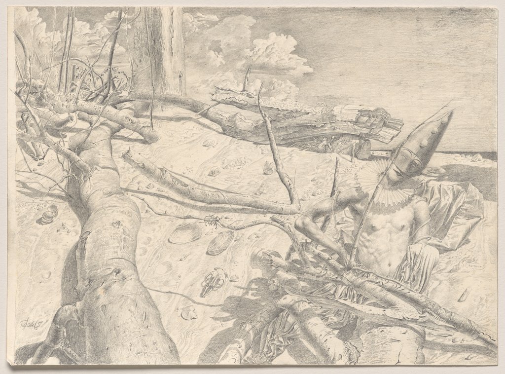 Harlequin on the Beach, Werner Tübke