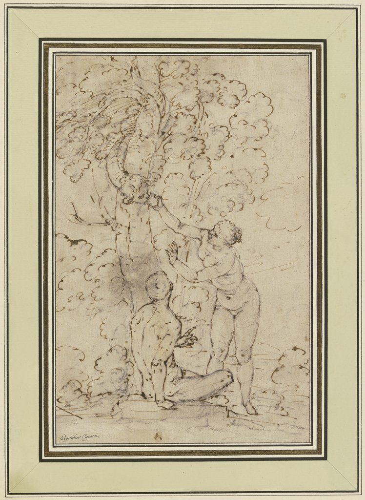 Der Sündenfall, Agostino Carracci;   ?