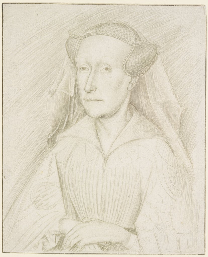 Portrait of Jacqueline of Bavaria, Lambert van Eyck;  imitator, Jan van Eyck;  imitator