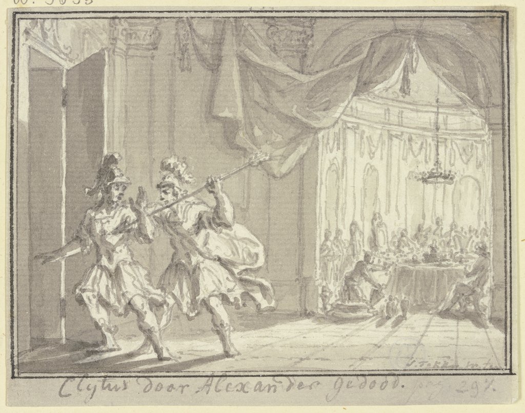 Alexander slays Cleitus, Simon Fokke