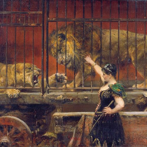 The Jealous Lioness, Paul Meyerheim