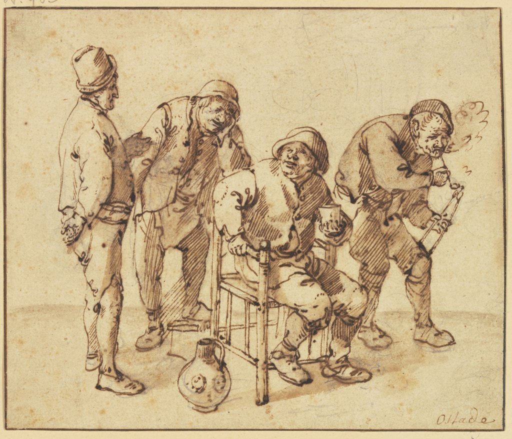 Group of four farmers, Isaac van Ostade