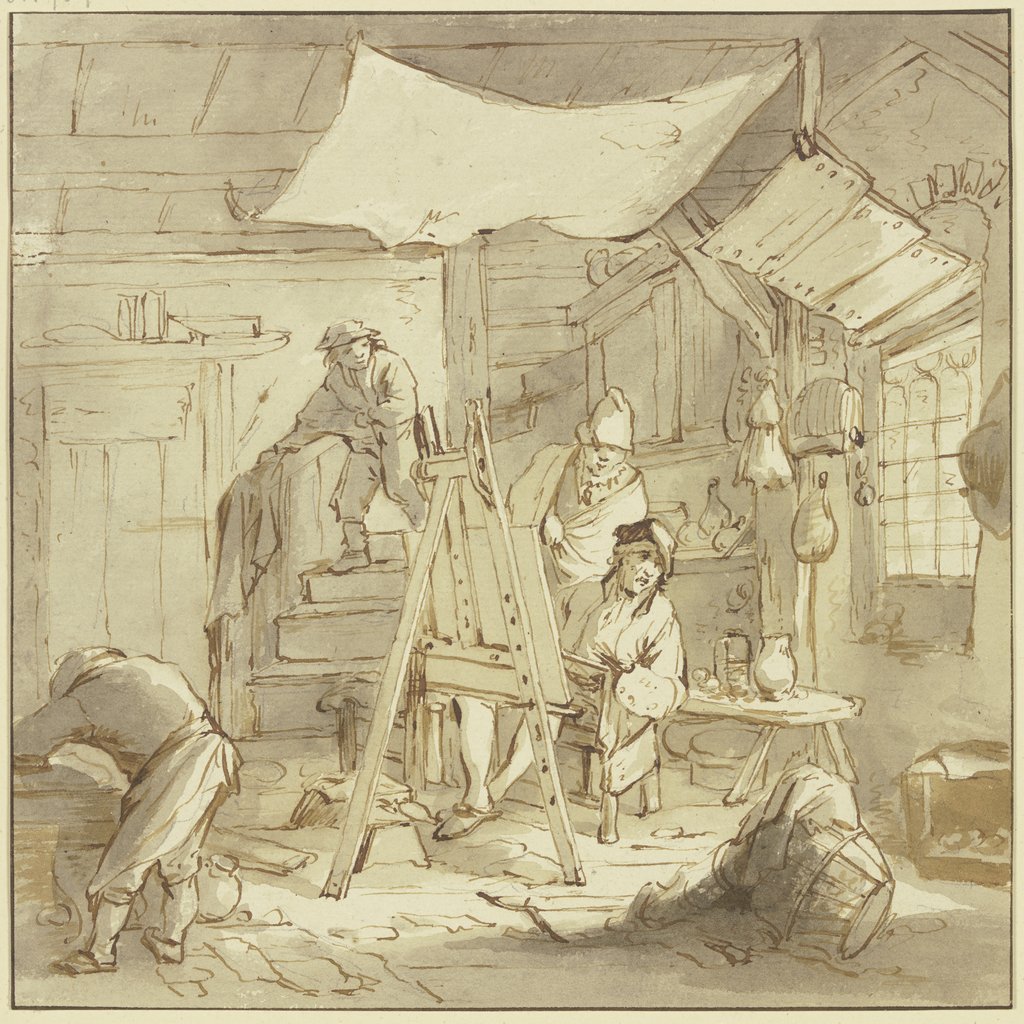 Die Malerwerkstatt, Isaac van Ostade;   ?, Adriaen van Ostade;  Nachahmer