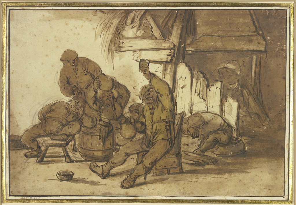 Zechgelage im Wirtshaus, Adriaen van Ostade