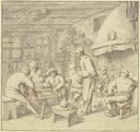 Bauernschenke mit Triktrakspielern, Adriaen van Ostade;   ?