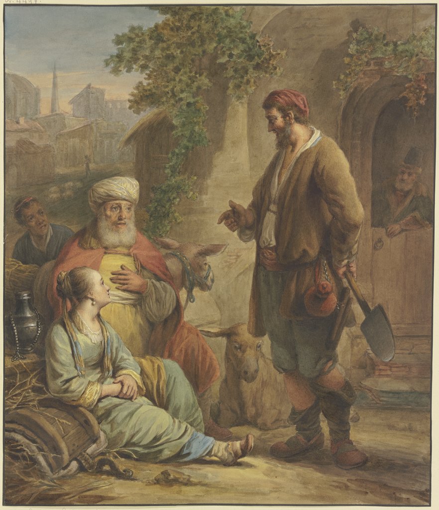 The Levite and his concubine, Pièrre Recco, after Gerbrand van den Eeckhout