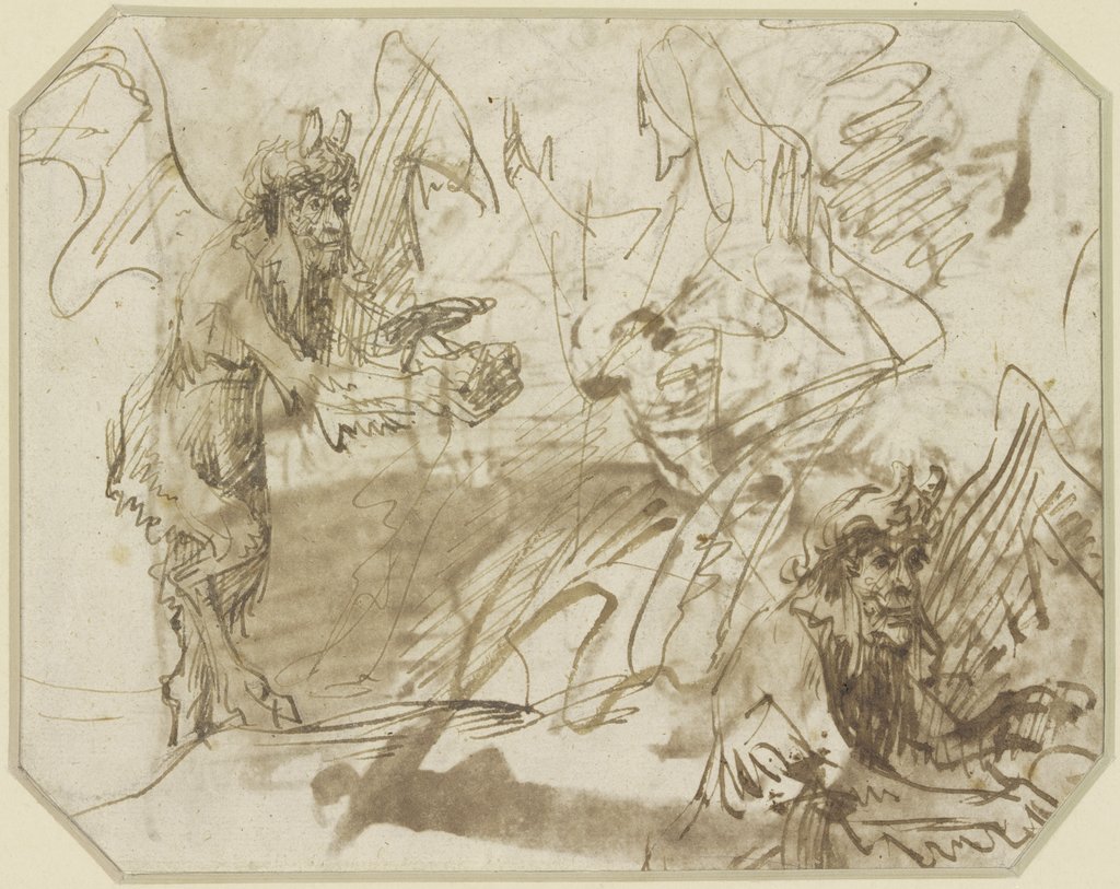 Satan tempting Christ, to change stones into braed, Rembrandt Harmensz. van Rijn;   ?