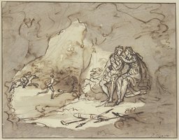 Liebespaar in einer Höhle, Pieter Tanjé