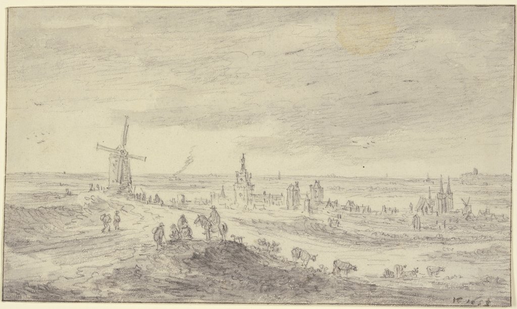 Ansicht von Kleve mit Schwanenburg und Stiftskirche, Jan van Goyen