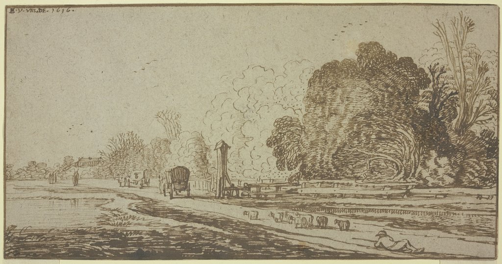 Landschaft mit Weg, Esaias van de Velde