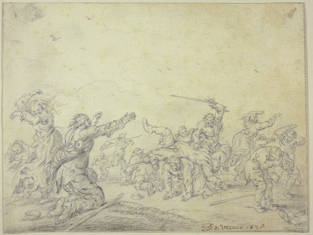 Battered farmers, Adriaen van de Venne