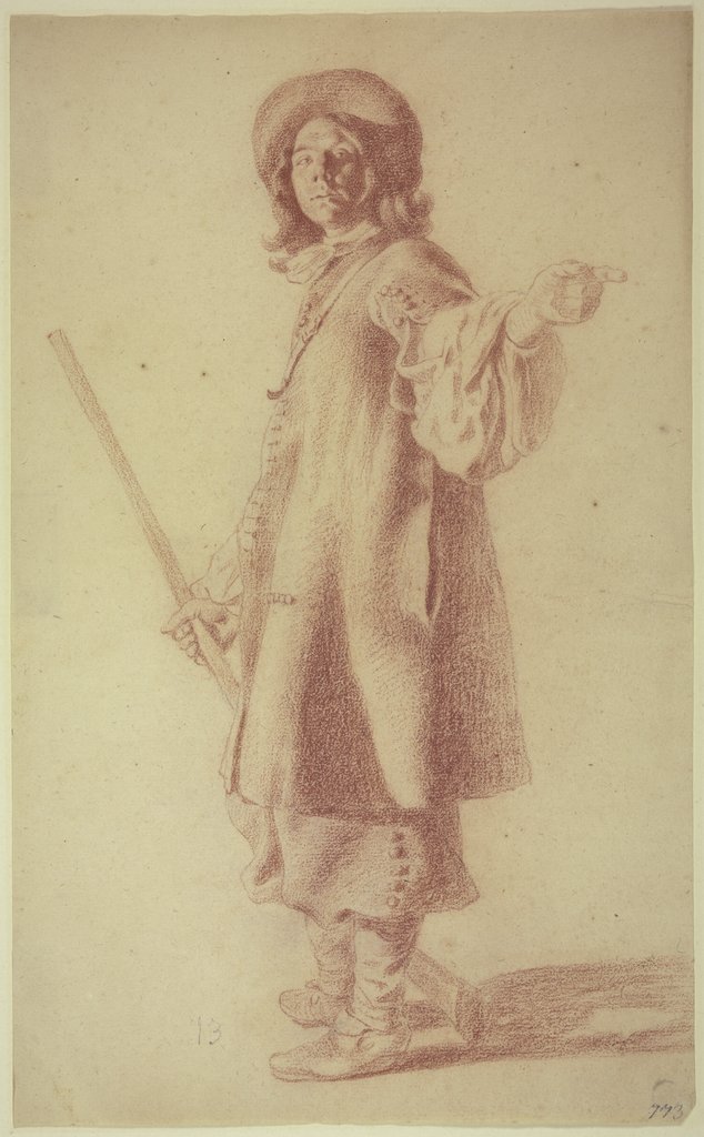 Jäger mit Flinte und Tasche, Gerard ter Borch d. J.;   ?