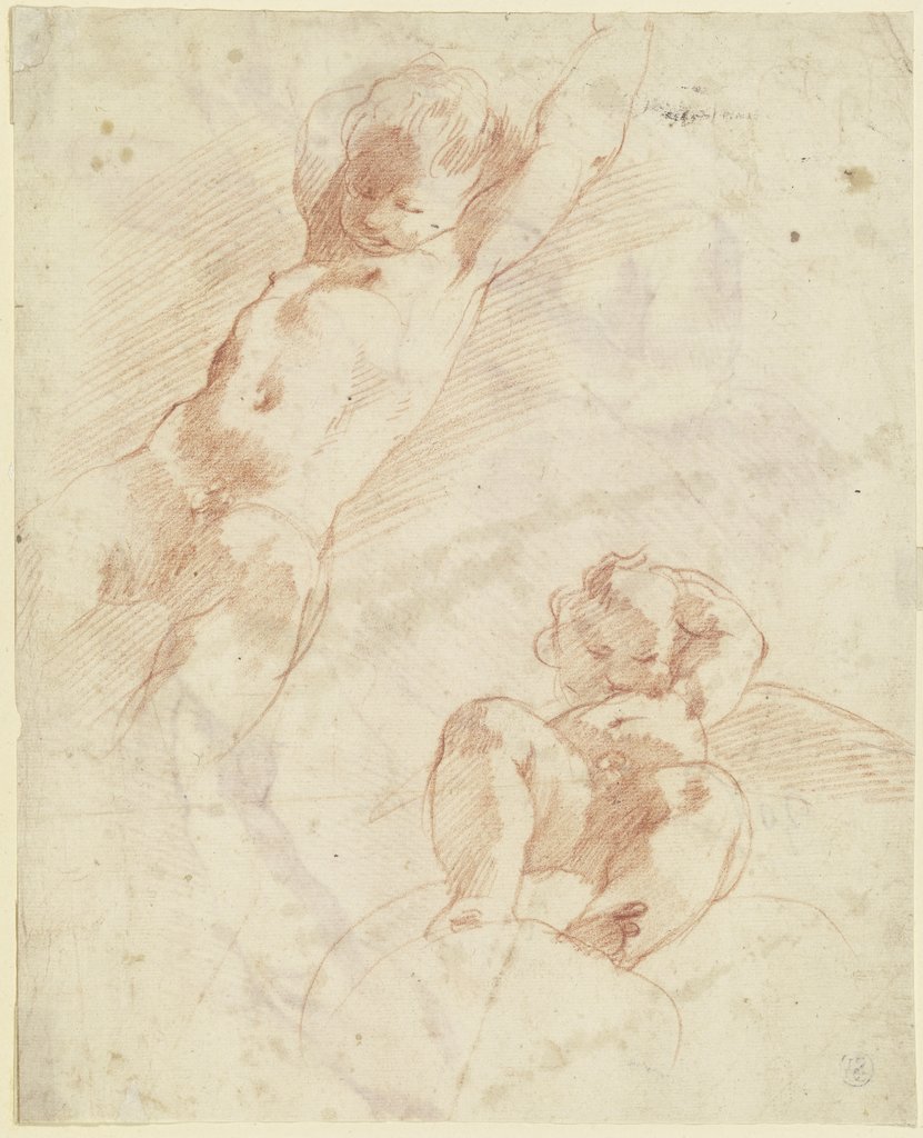 Two putti seen from below, Correggio