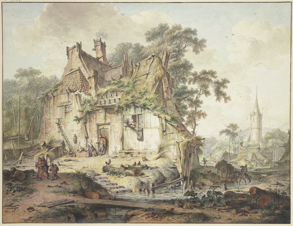 Farmhouse by a Stream, Hendrik Meyer