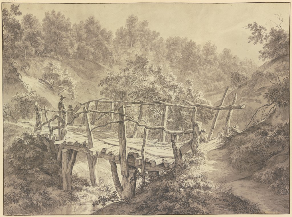 The Swiss Bridge at Elswout Manor, Franciscus Andreas Milatz