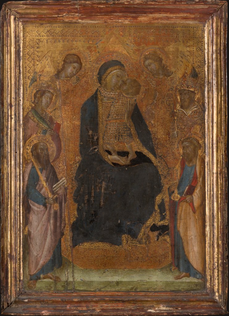 Madonna and Child Enthroned, with Saints and Angels, Lippo Vanni