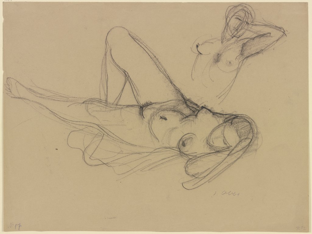 Reclining female nude, Jussuff Abbo