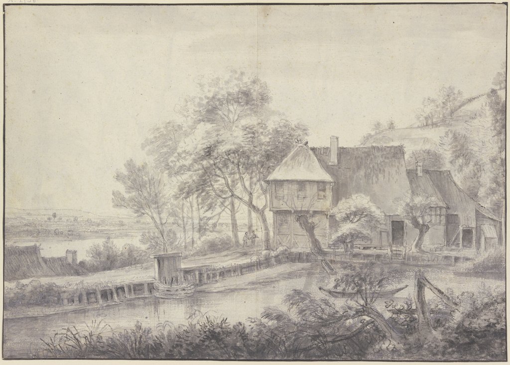 Farm at a channel, Simon de Vlieger