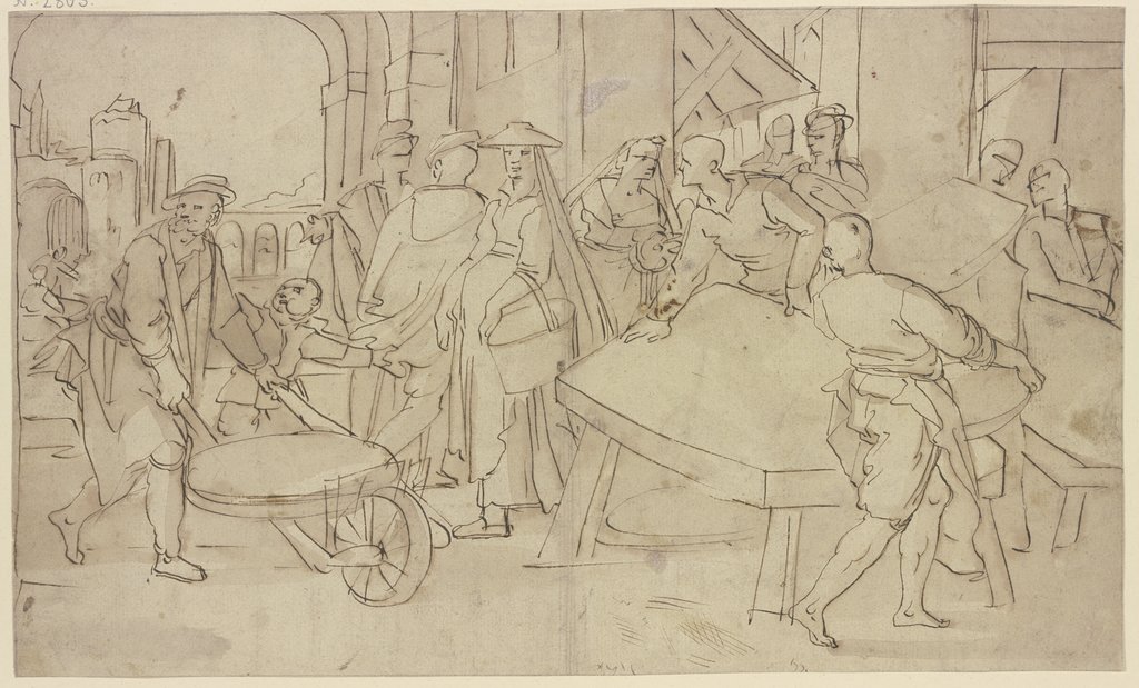 Market scene (?), Jan van de Velde II