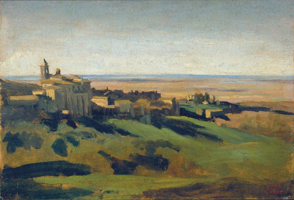 View of Marino in the Alban Mountains in the Early Morning, Camille Corot