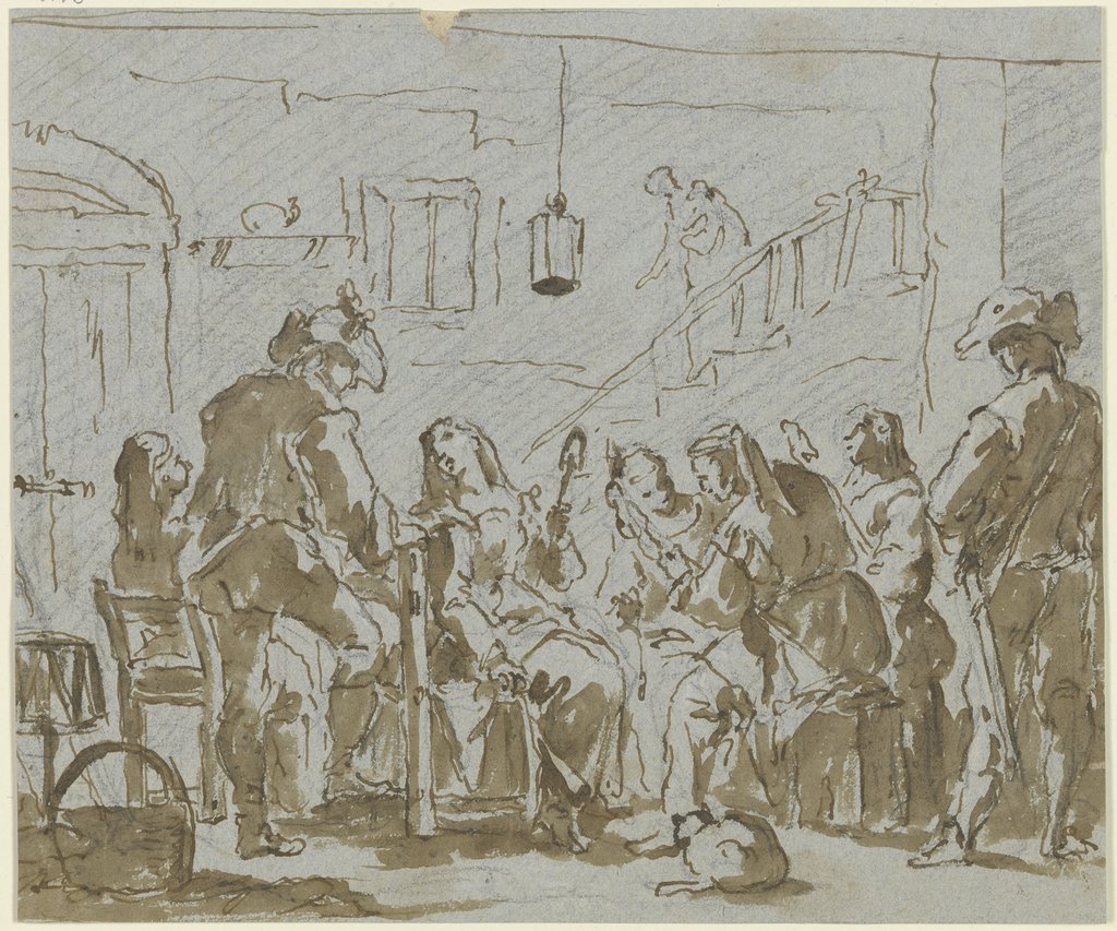 Tavern scene, Gaspare Diziani