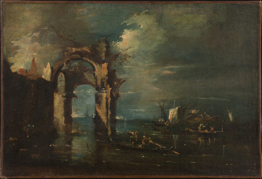 Lagunenlandschaft, Art des Francesco Guardi