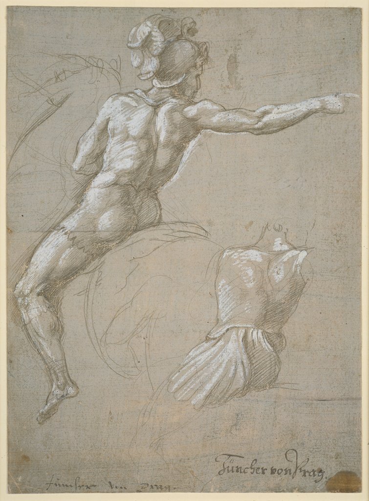 Study of a Warrior on Horseback, Raphael