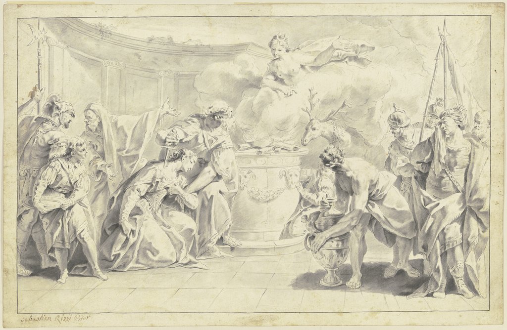 Sacrifice of Iphigenia, Italian, 18th century;   ?