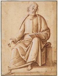Sitting saint, Central Italian, 15th century