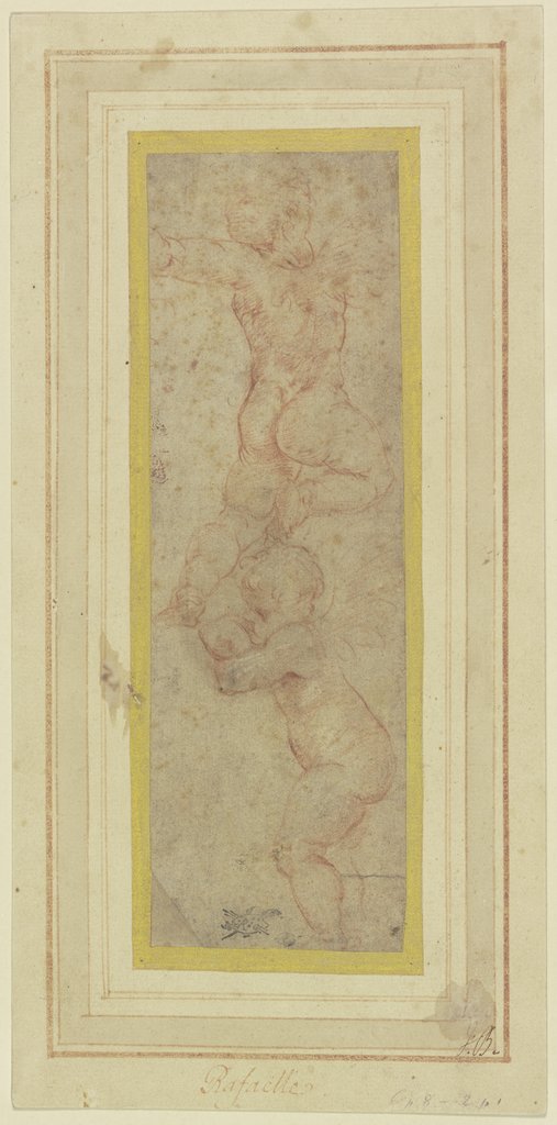 Two winged putti, Raphael;   ?