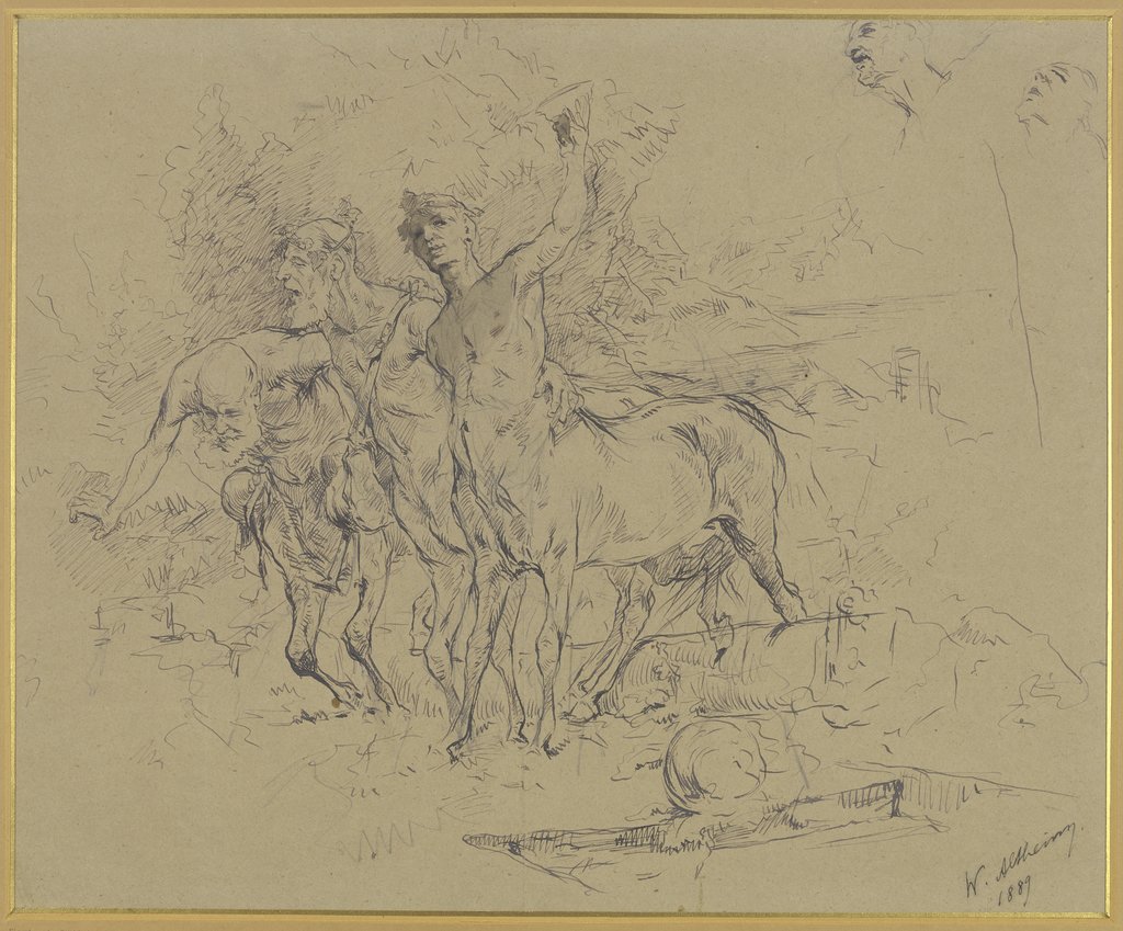 Three drunken centaurs, Wilhelm Altheim