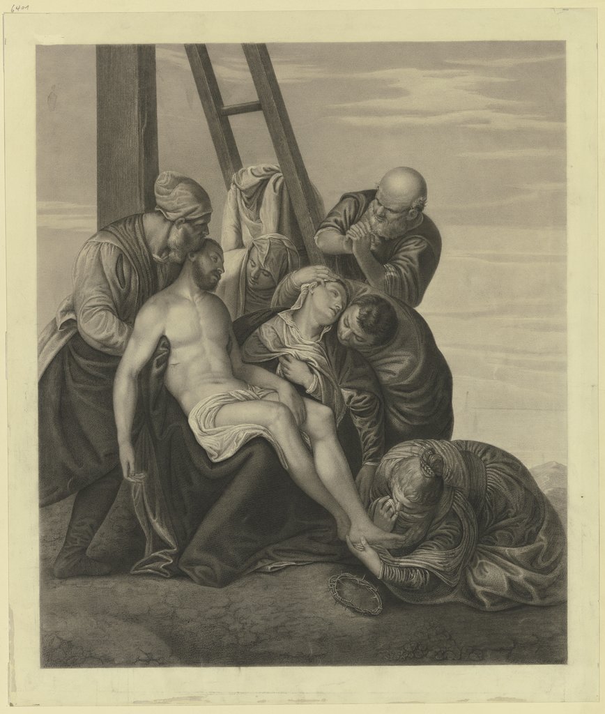 Kreuzabnahme nach einem im Weidenhof zu Frankfurt am Main zum Verkauf aufgestellten Gemälde, Nikolaus Hoff, after Paolo Veronese