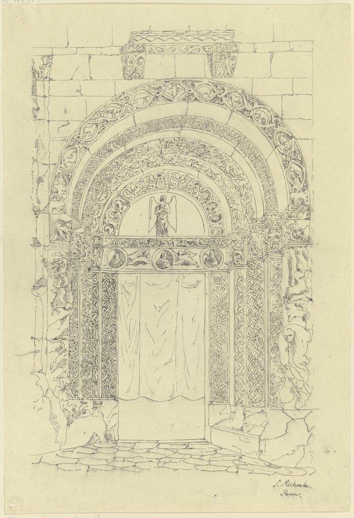 Portal von S. Michele in Pavia, Friedrich Maximilian Hessemer;   zugeschrieben