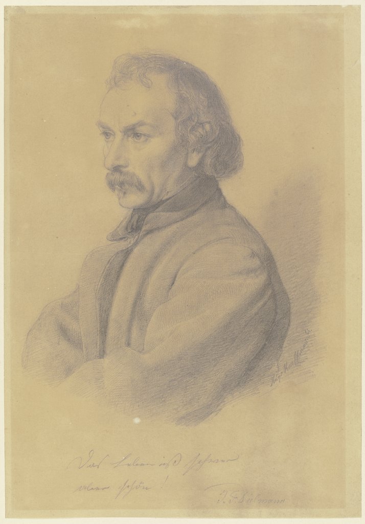 Bildnis des Künstlers Jakob Fürchtegott Dielmann, Hugo Kauffmann