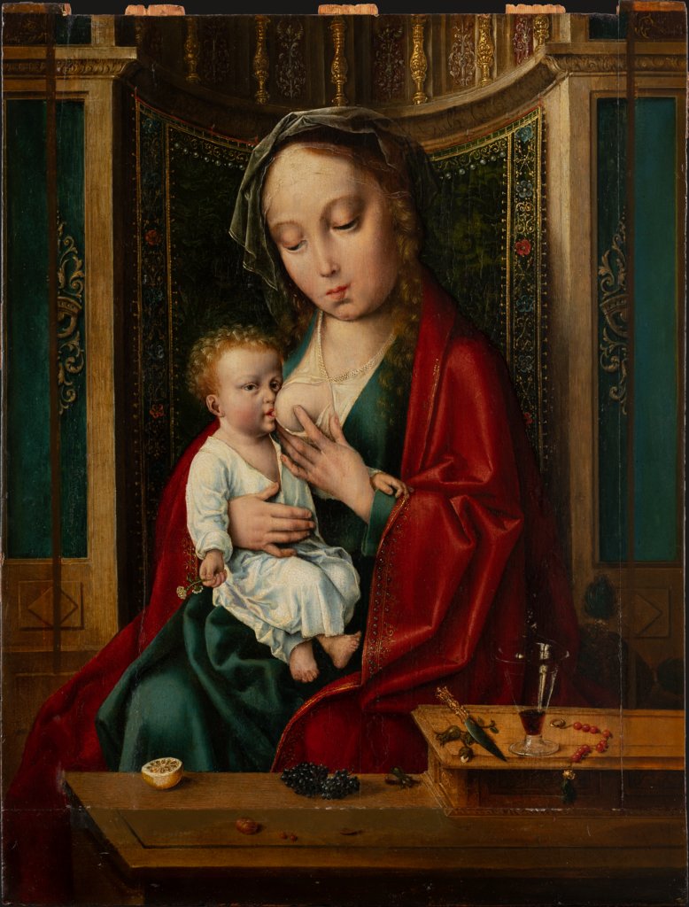 Madonna and Child in a Niche, Joos van Cleve;  workshop