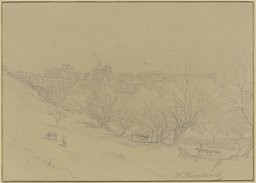 Ponte zwischen Ariccia und Albano mit Palazzo Chigi, Johann Heinrich Hasselhorst